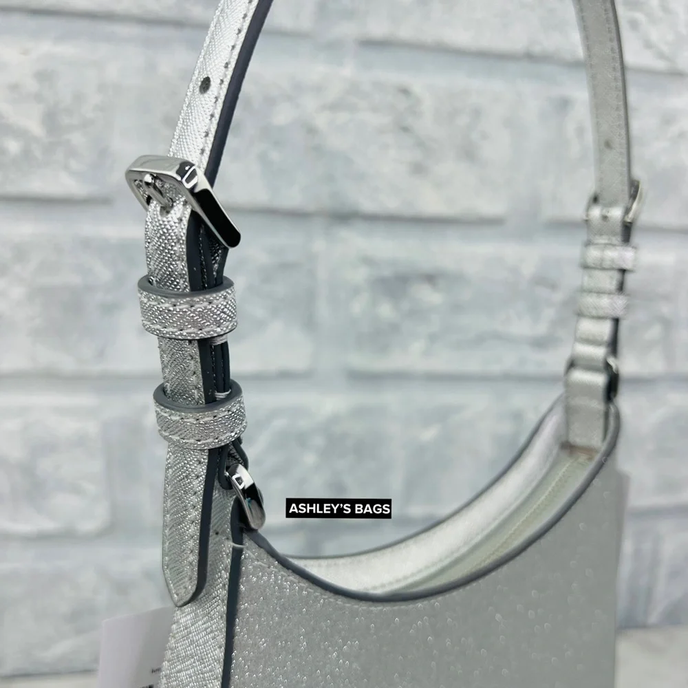 Kate Spade Glimmer Glitter Shoulder Bag In Silver - Picture 6 of 12